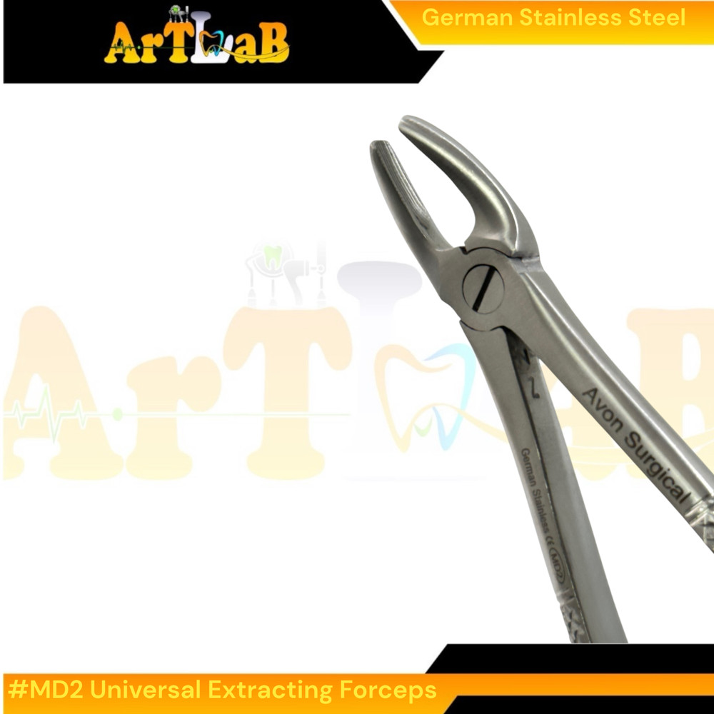 Extraction Forceps MD2, Upper First, Second, & Third Molars - Stainless Steel