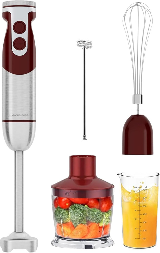 5-In-1 Immersion Hand Blender Set with Variable Speed, 400W, Stainless Steel