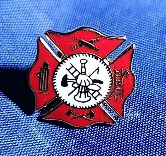 FIREFIGHTER SUPPORT ENAMEL LAPEL PIN