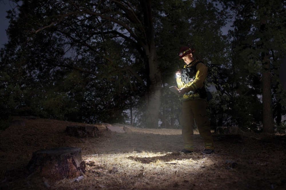 Compact Blue LED Flashlight with Holster - Durable & Multi-Mode for Emergencies