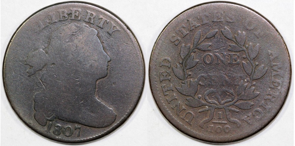 1807 1c S-271 Comet Draped Bust Large Cent