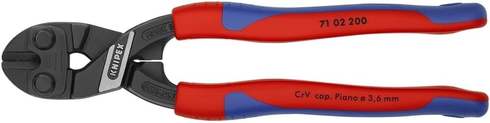 KNIPEX CoBolt Compact Bolt Cutter Multi-Component (7102200) 8- Inch Comfort grip
