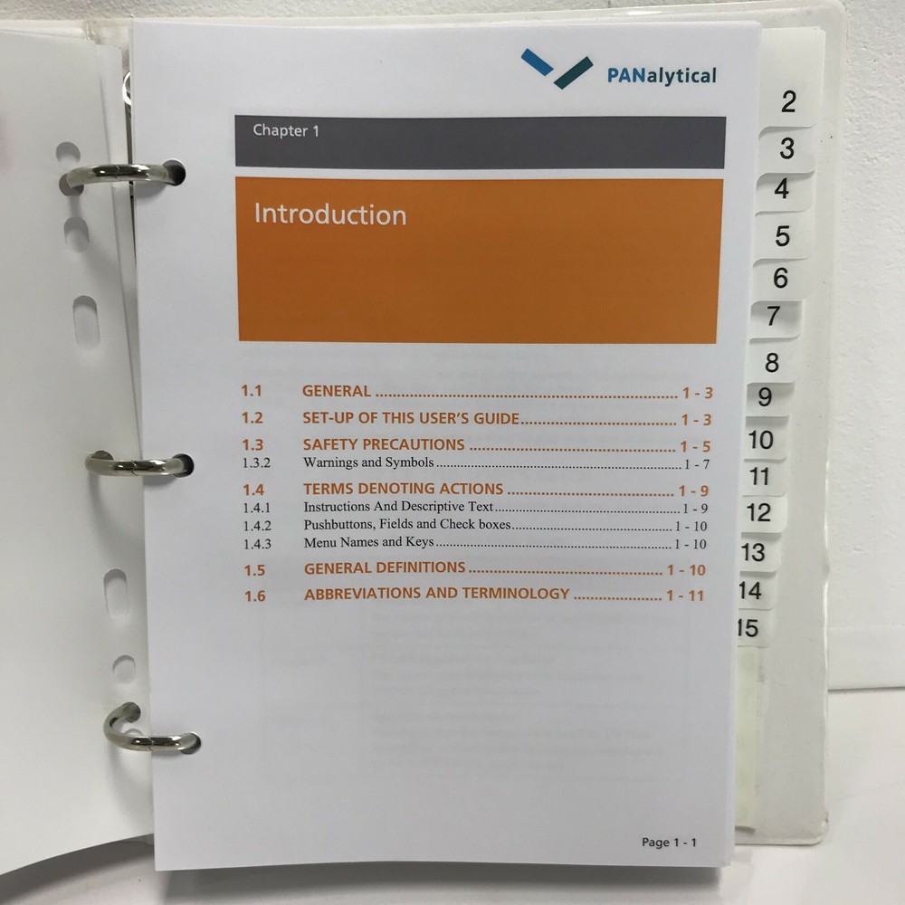 Panalytical PW2400 PW2404 Spectrometer & SuperQ Version 4 System User's Guide