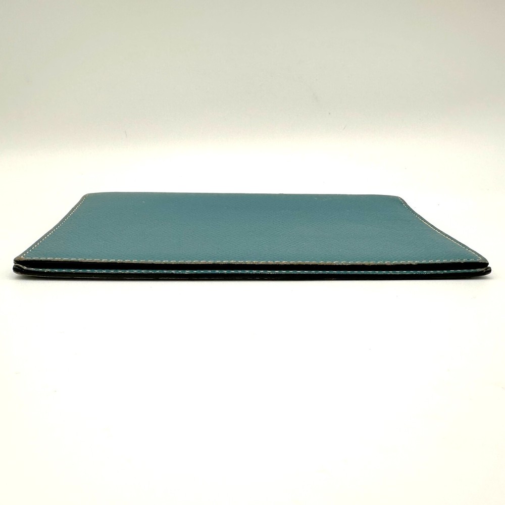 HERMES Agenda,Notebook, Day Planner Cover Blue Leather Authentic