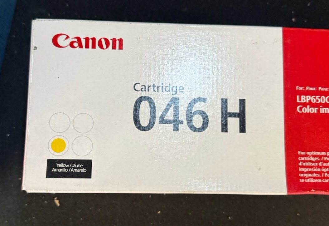 Genuine Canon 046H Yellow Toner High Capacity New Factory Sealed See Photos