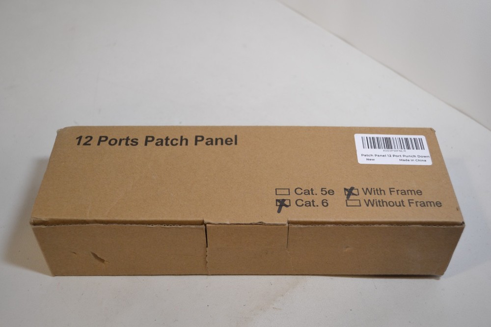 12 Ports Patch Panel Punch Down Cat 6 with Frame