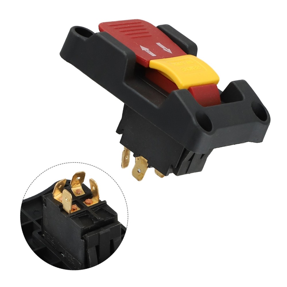 Easily Identifiable Locking Key Switch Rated at 20A for Electric Tools