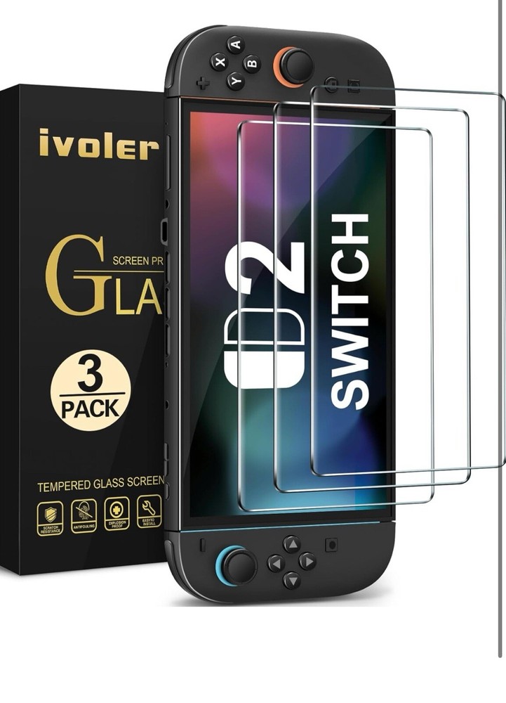 3-Pack Screen Protector Tempered Glass for Nintendo Switch