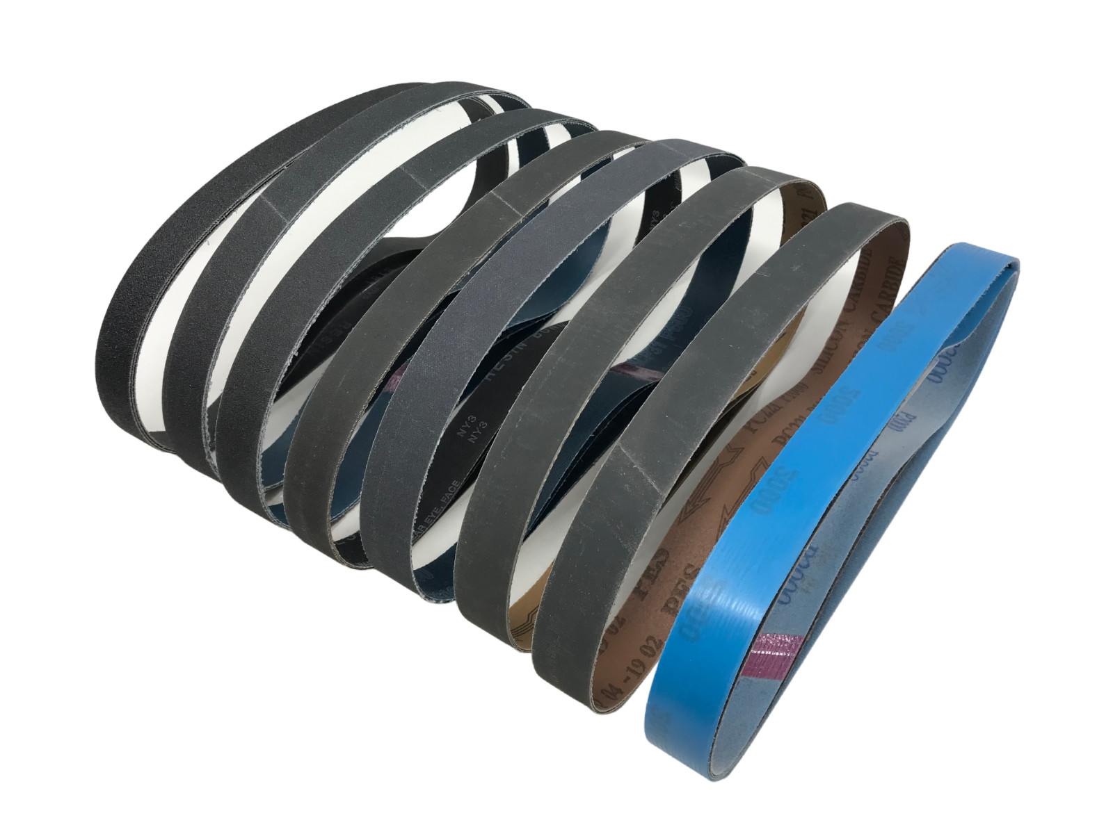 1X30 in Sanding Belts 24 Pack Assortment of Silicon Carbide and Aluminum Oxide