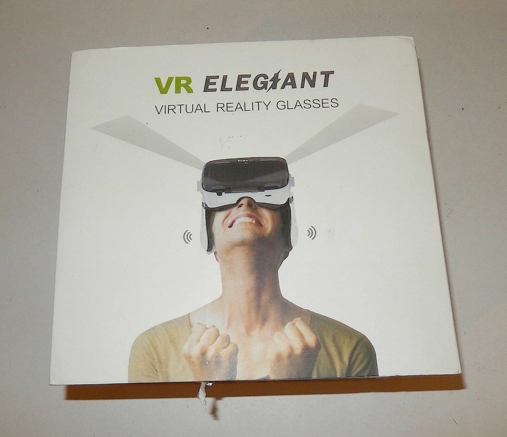 ELEGIANT 3D VR Headset Glasses Virtual Reality Headset (HINGE BROKEN)(SEE PIC)