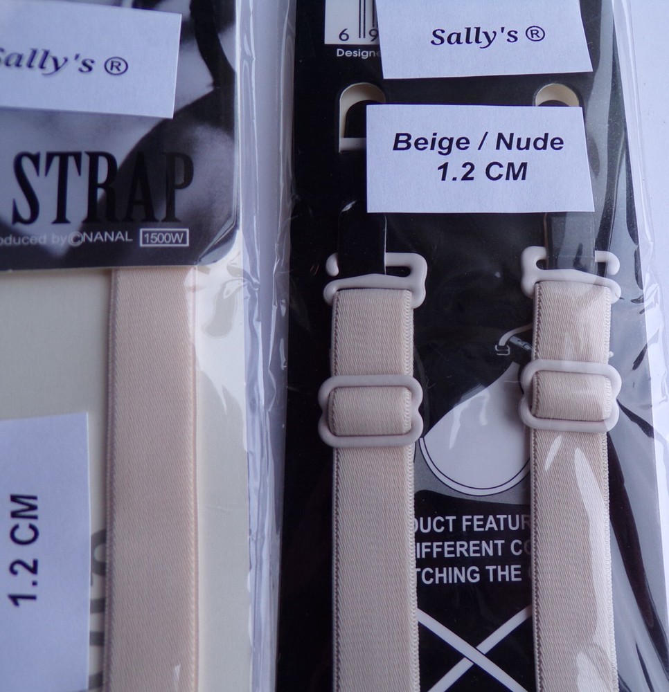 BRA STRAPS REPLACEMENTS - ADJUSTABLE - 1.2CM - BEIGE