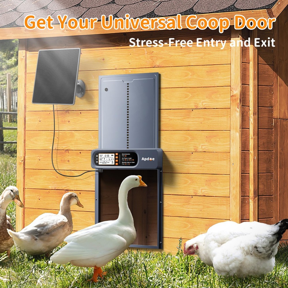 Solar Automatic Chicken Coop Door Auto Opener