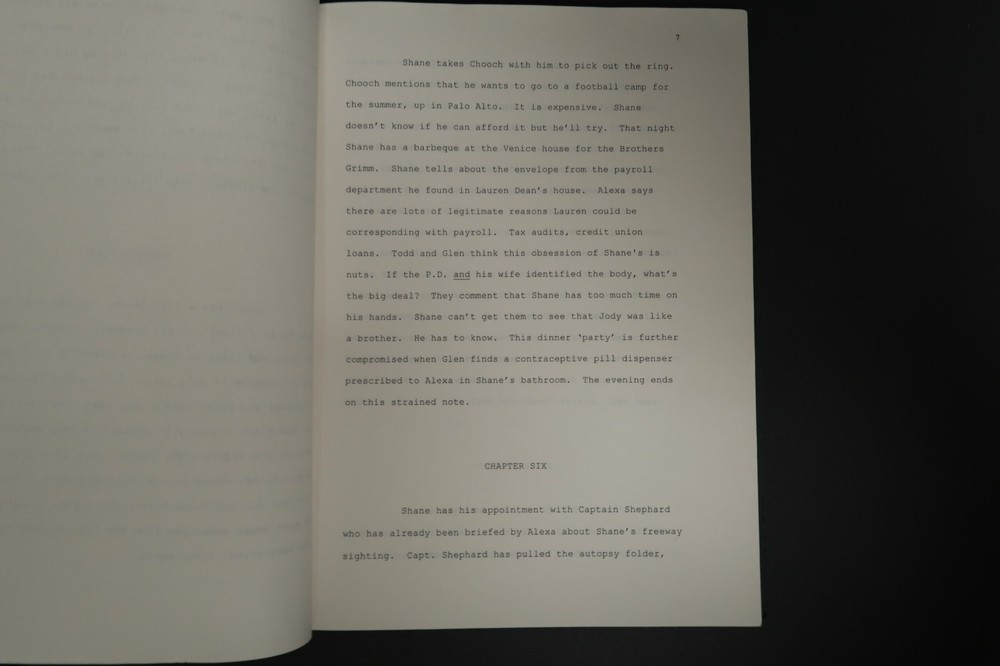 The Viking Funeral Original Book Script Stephen J. Cannell Studios Collection