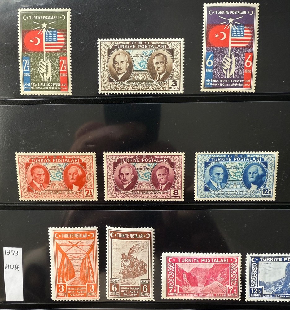 TURKEY 1939 COMPLETE YEAR STAMPS MNH