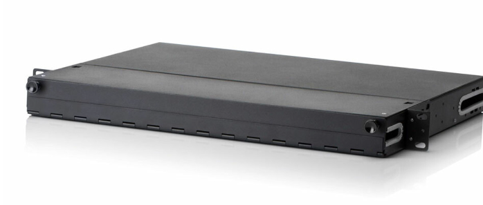 Fiber Optic 1RU Rack Mount Patch Panel Enclosure LIU Holds 3 LGX Adapter Plates