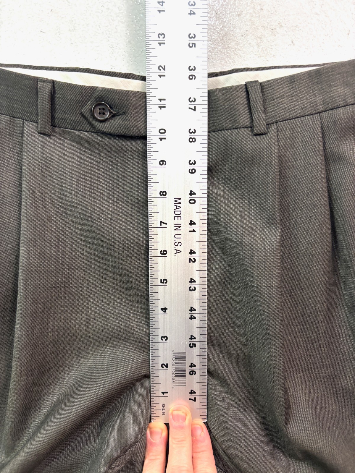 Ralph Lauren 44L 34x32 Green 2pc Pant Suit 100% Wool Pleated Cuffed Classic