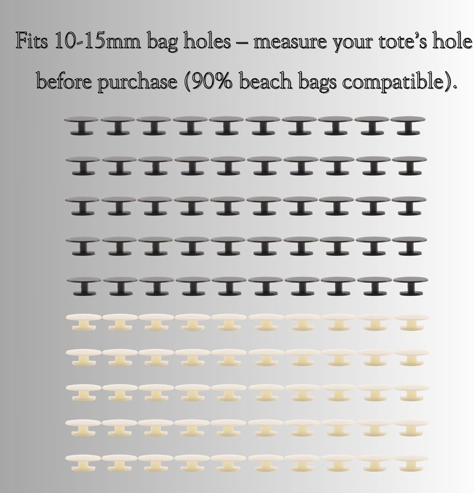 100Pcs 15mm Charm Backs for Bogg Bag, DIY Blank Bit Accessory, Button Backs...