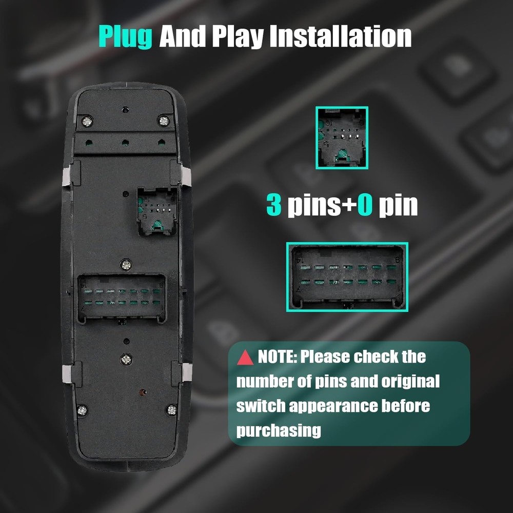 Driver Side Master Power Window Control Switch for 2012-2019 Dodge Grand Caravan