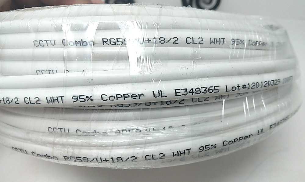 RG59/U BNC Premade Cable 100 ft-White