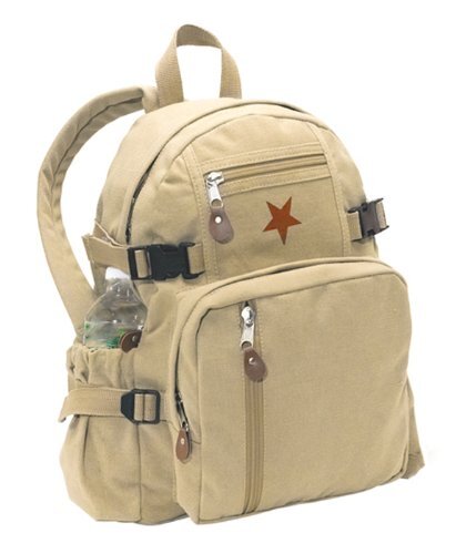 Rothco Khaki Vintage Mini Star Backpack - 9162