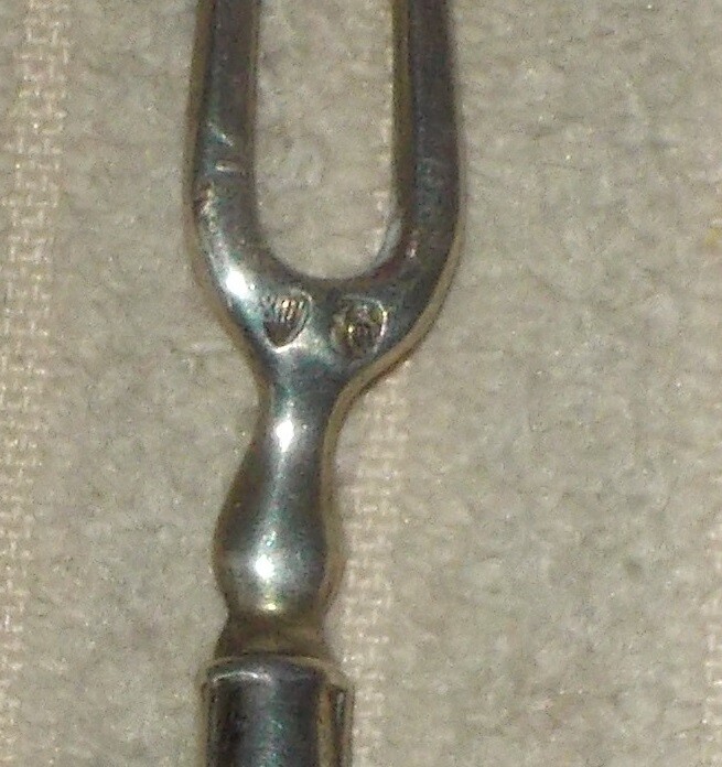 GERMAN SILVER FORK MARKED 800 CIRCA 1900