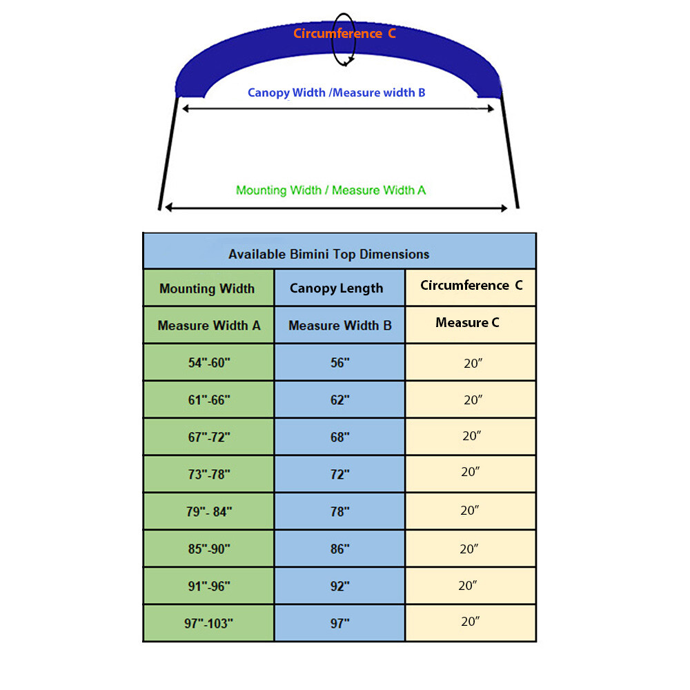 3 Bow 4 Bow Bimini Top Replacement Canvas Cover with Boot without frame 9 colors