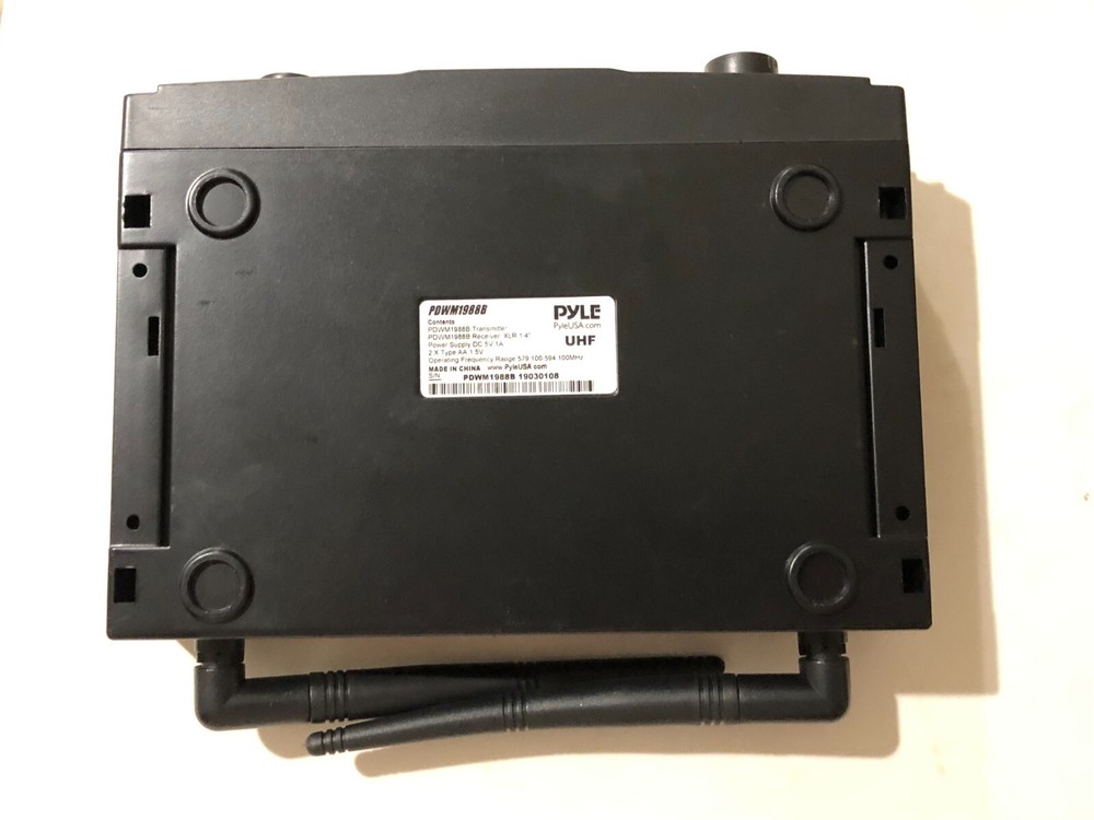 Pyle PDWM1988B Compact UHF Pro Wireless Microphone Base Unit Only - AS IS