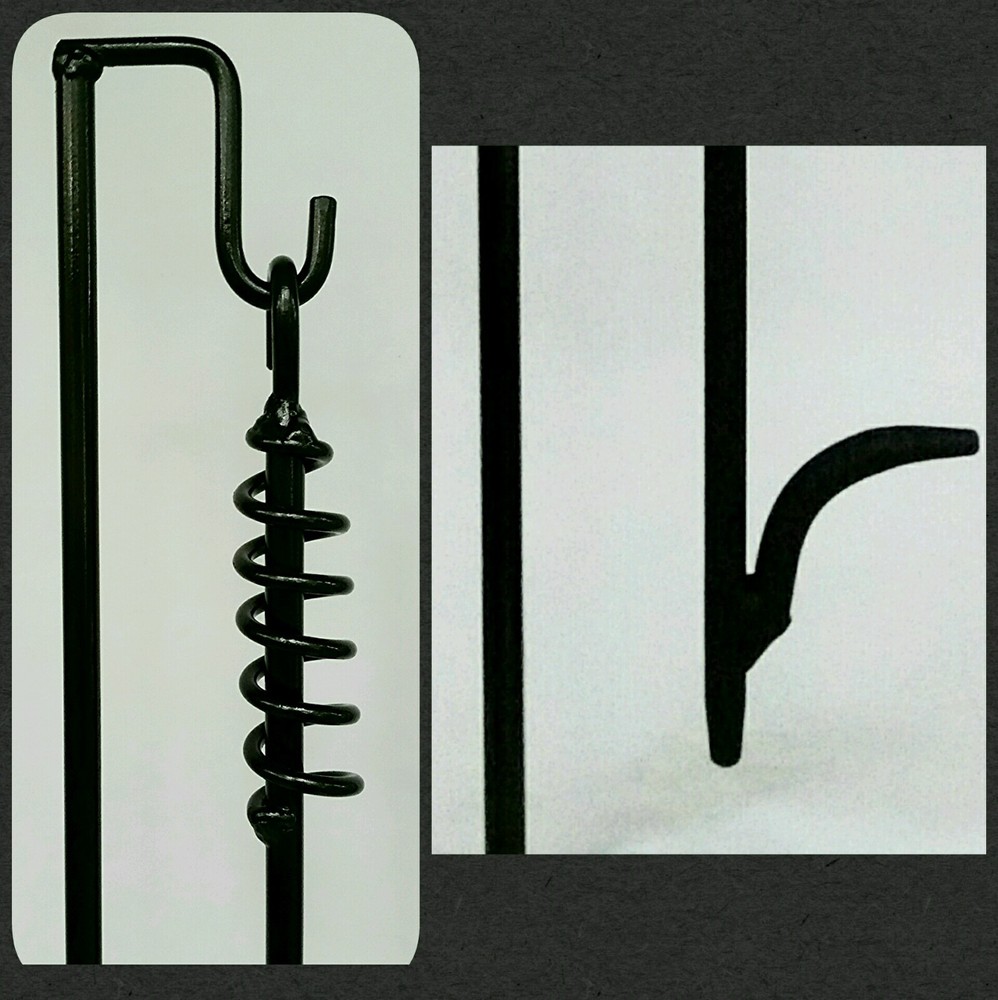 2 Fireplace Fire Poker Custom length 36" & 52", Made by Blacksmith,Includes ship