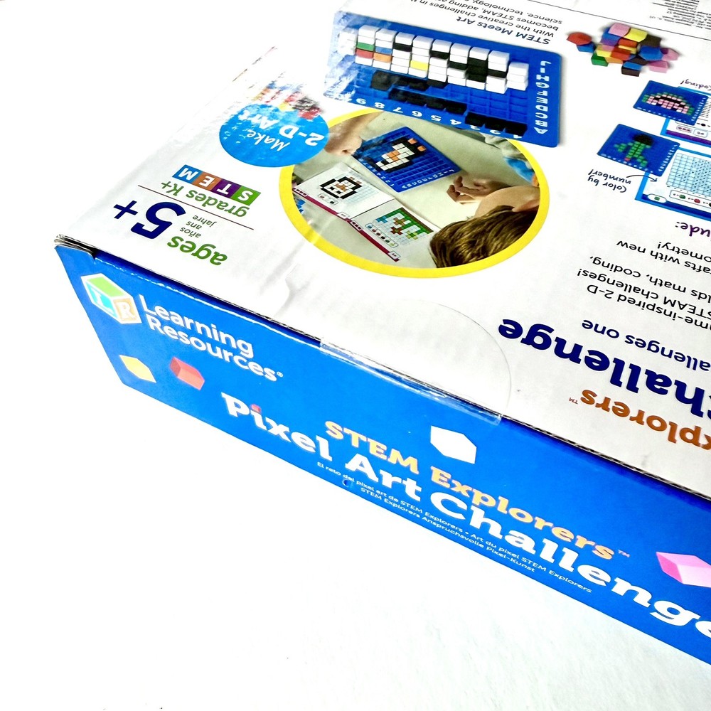 STEM Learning Resources Explorers Pixel Art Challenge Math Puzzles Pattern 5+