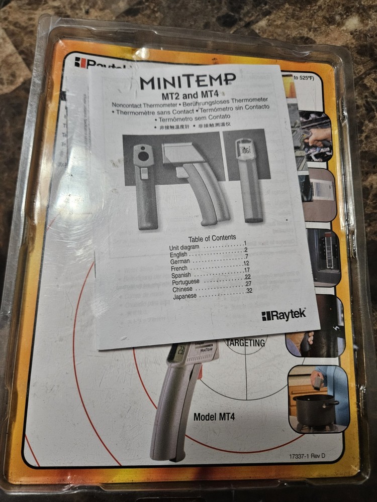 Raytek MT4 Laser Non-Contact Infrared Thermometer - Gray