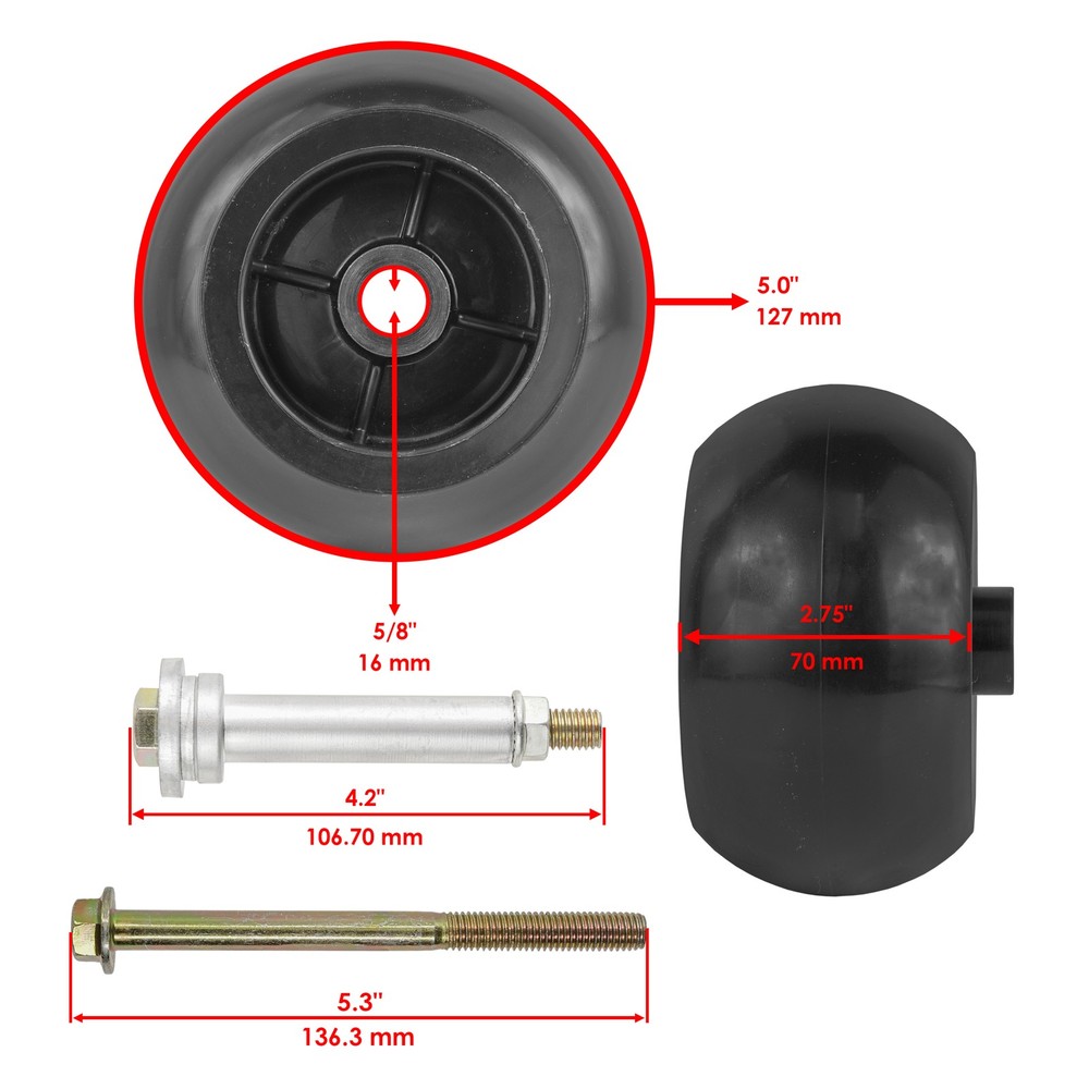 109-6388 Deck Wheel for Exmark Zero Turn Quest E S X SP For Toro Radius E S X