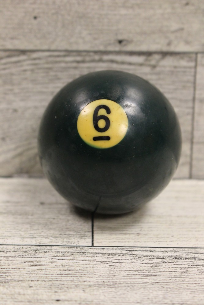 Vintage Replacement #6 Pool Table Ball - Billiards - 2" - Used