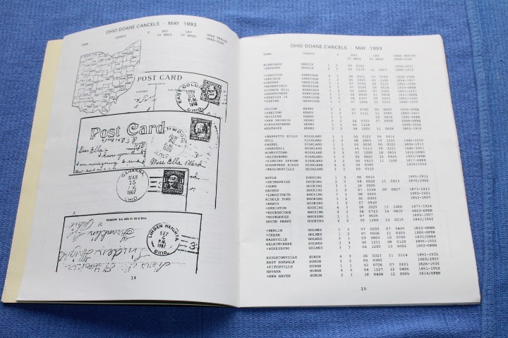 Ohio Doane Cancels Bart Billings May 1993 Revision 2 BlueLakeStamps Great Info!