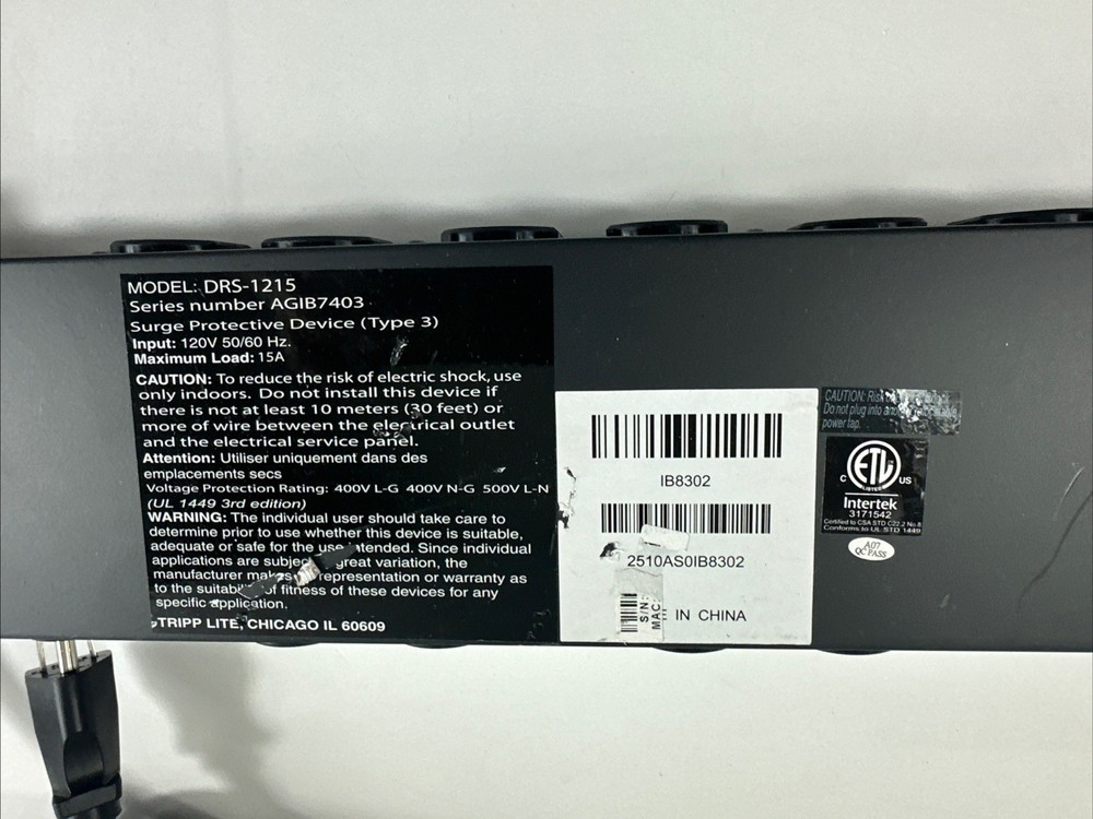 Tripp lite DRS-1215 14-Outlet Network Server Surge Protector