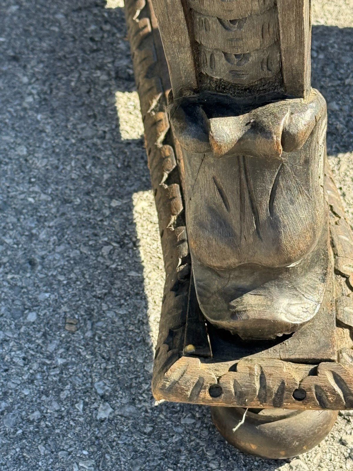 Antique 1800s carved black forest baroque Rennaissance table Carved Victorian