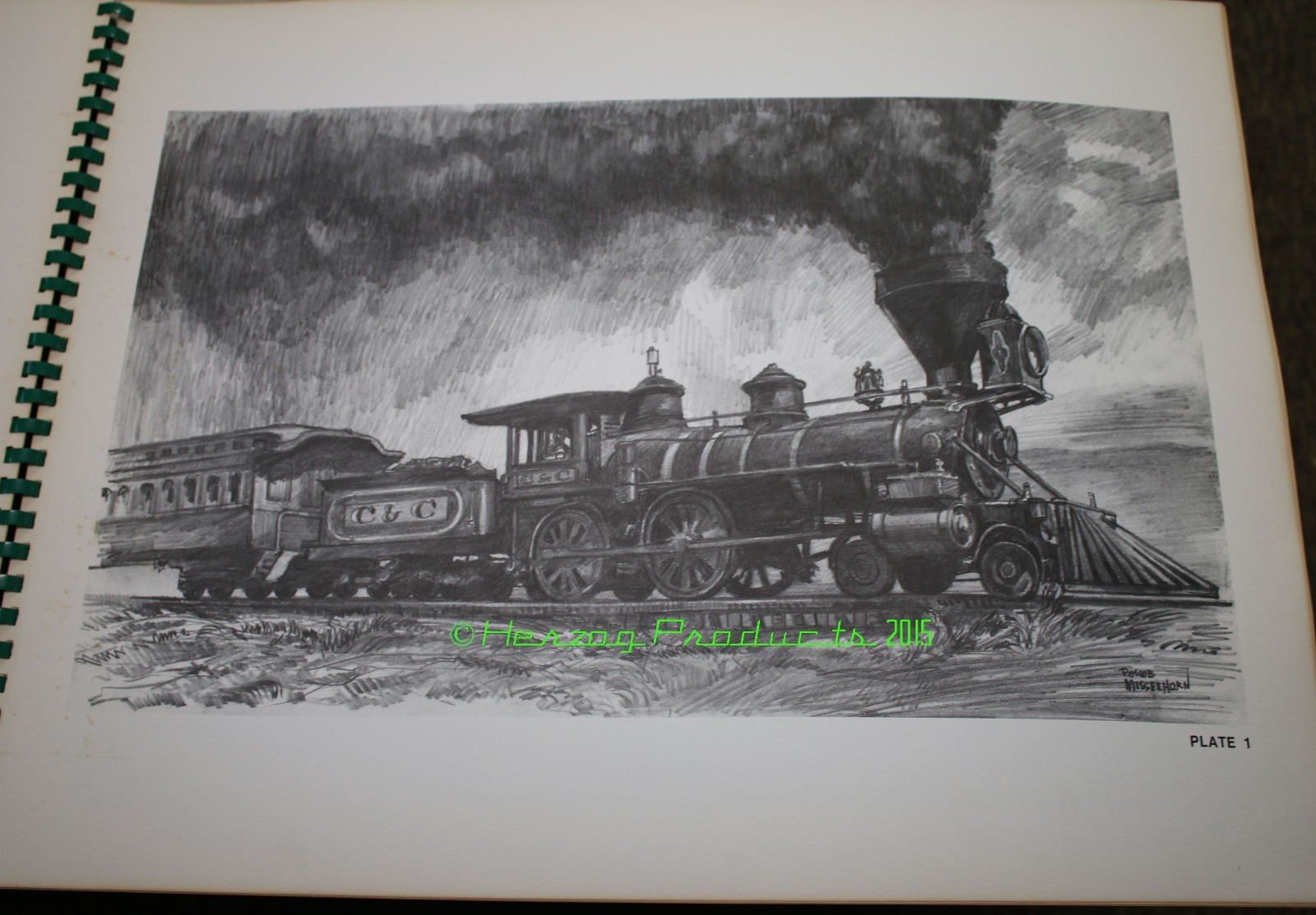 Autographed Roscoe Misselhorn's Pencil Sketches of American Steam Trains MP DRGW