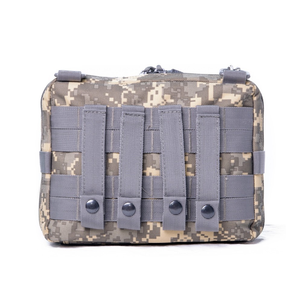 Large Tactical Molle Admin Pouch with Morale Patch and Paracord Tether Super HD