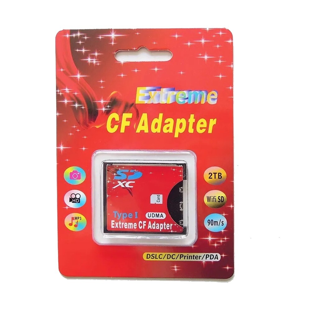 Speed SDXC SDHC SD to CF Compact Flash Memory Card Reader Adapter Type I High