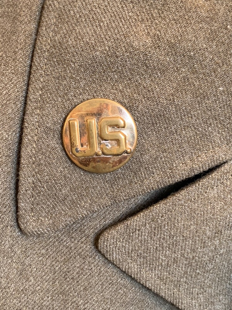 WW2 ORIGINAL 69th INFANTRY DIVISION ARMY GREEN WOOL UNIFORM (EBY)