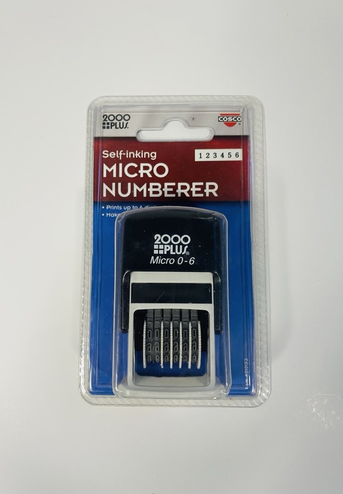 2000 PLUS Self-Inking Numberer Stamp 6-Bands Black