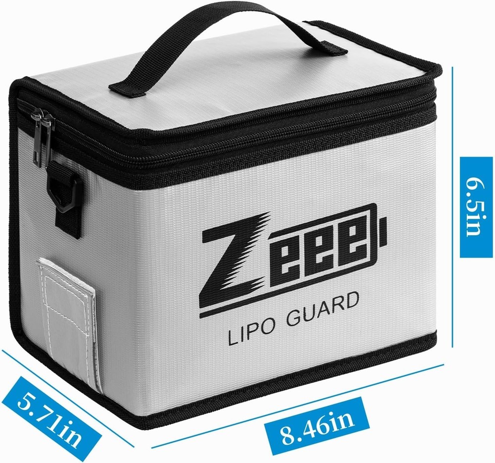 Durable Fireproof LiPo Battery Guard Bag for Safe Storage and Transporting Needs