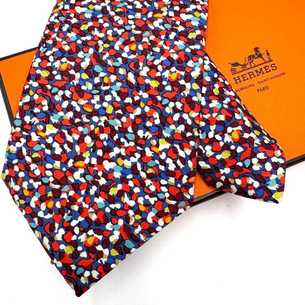 HERMES 100 Silk Tie Multicolor