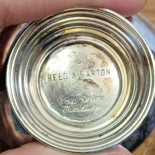 Reed & Barton Paul Revere #12 Miniature Pitcher & Basin Monogrammed W D