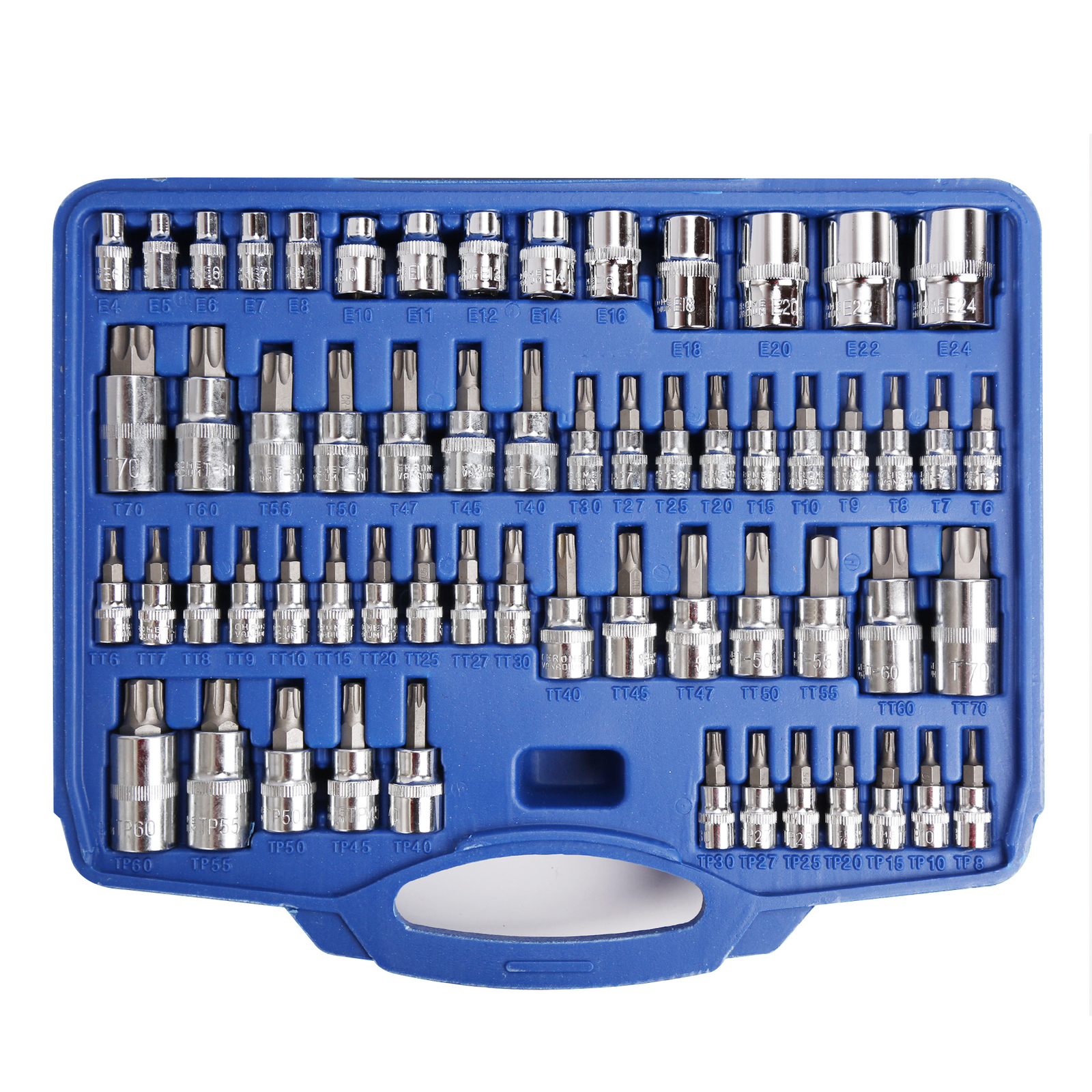 60Pcs Master Torx Bit Socket and External Torx Socket Set | S2 and Cr-V Steel