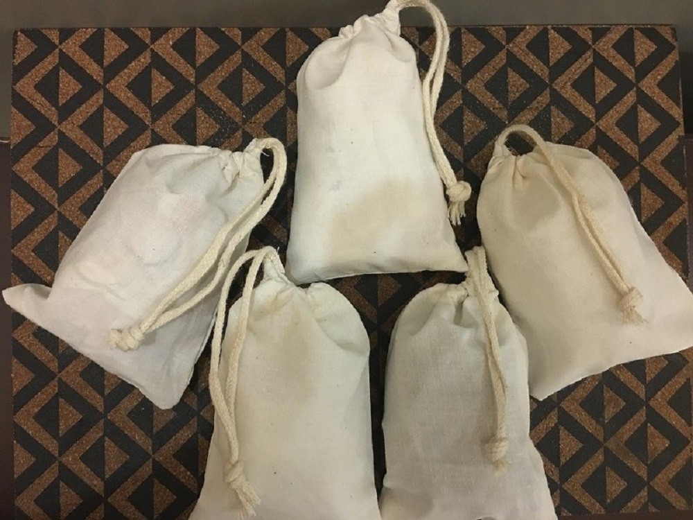 10"x12" Cotton Single Drawstring Muslin Bags (Natural Color)
