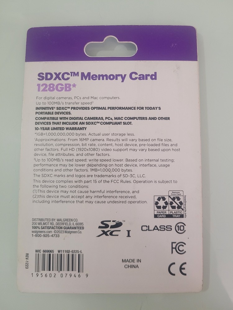 Infinitive SDXC Memory Card 128GB