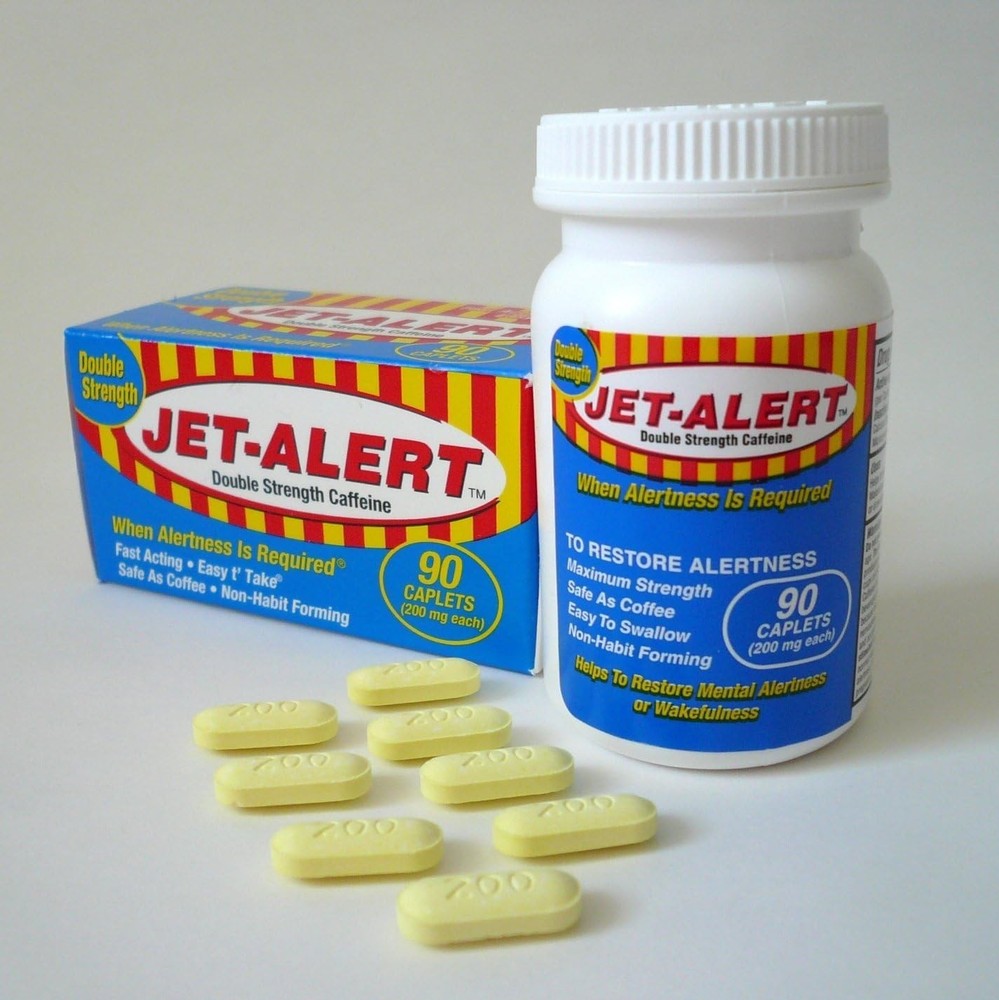Jet Alert Double Strength 200mg Caffeine Caplets - 360 Count Energy Solution