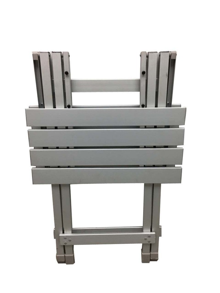 Portable Aluminum Camping Side Table Folding Lightweight Table Silver