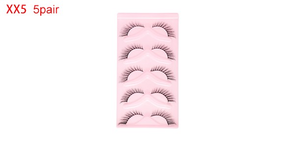 Dense False Eyelashes for Makeup Black XX5 5 Pair