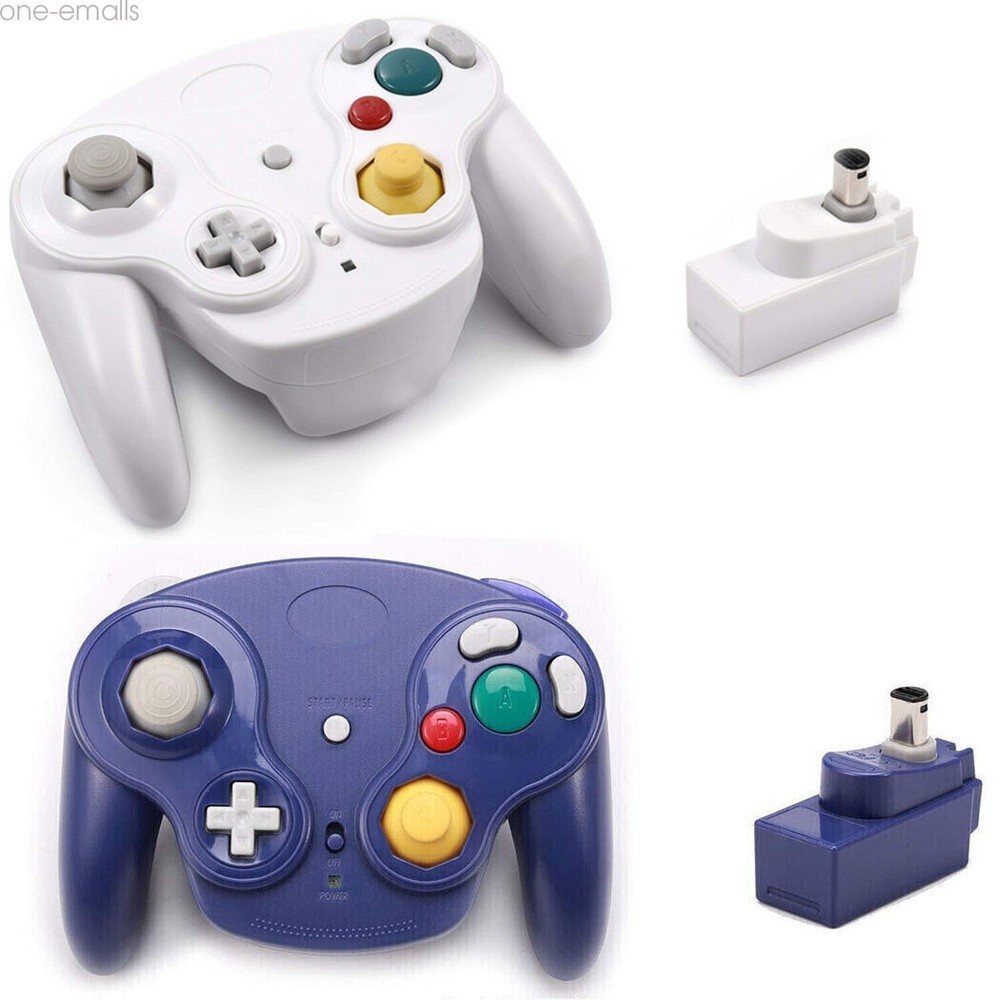 Wireless Game Controller w/ Adapter Wavebird For Gamecube Classic Retro NGC GC